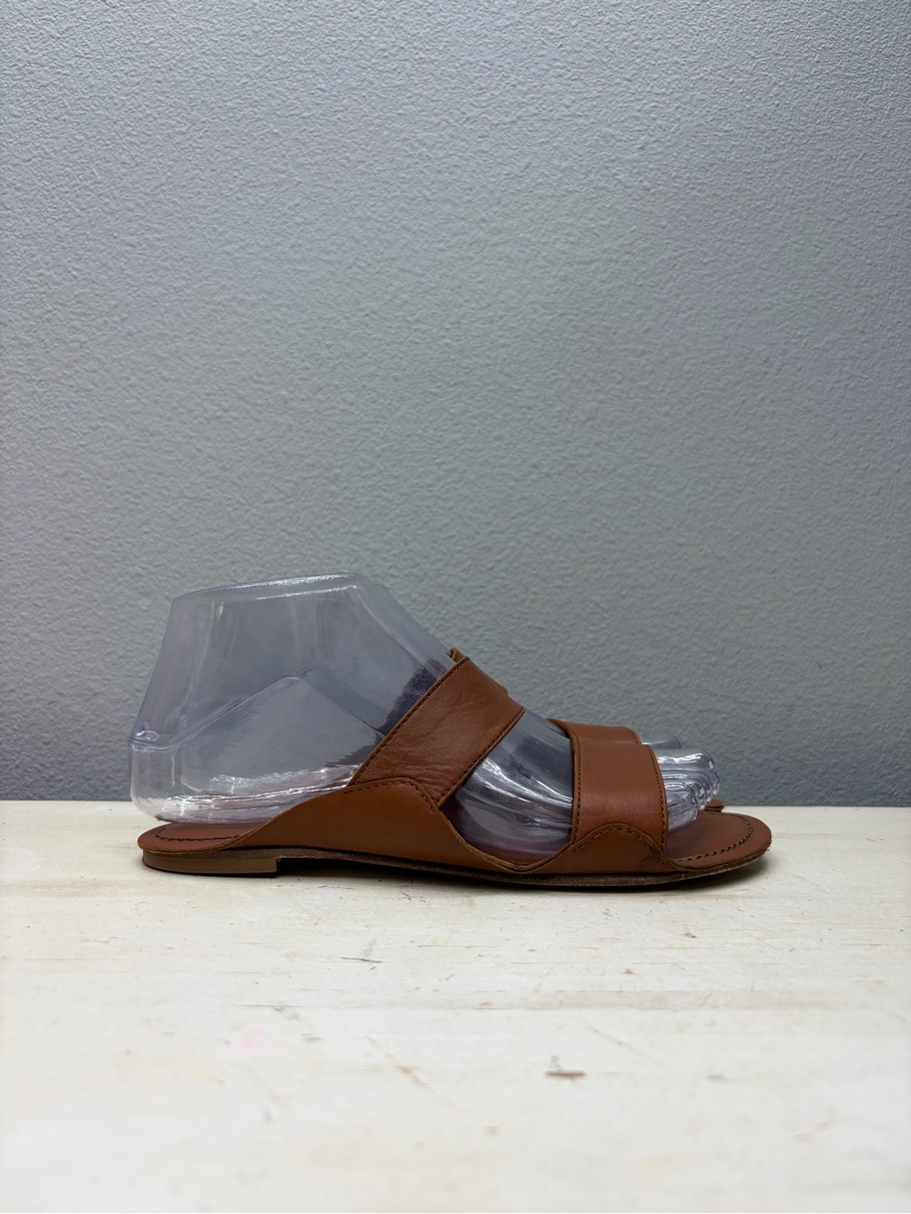 Jamie Haller Brown Leather Slide Sandals Size 36 - Picture 3 of 8